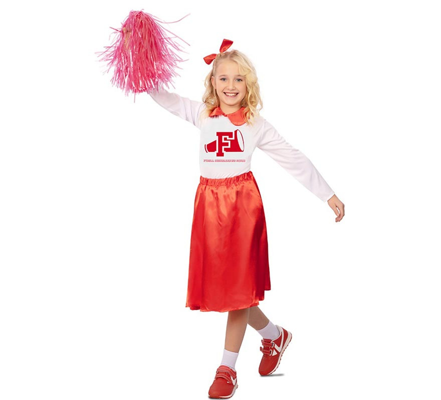 Red and white 50s cheerleader costume for girls