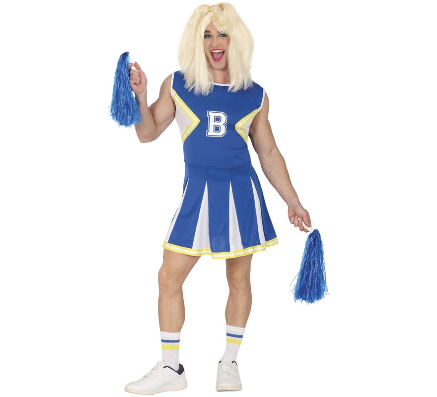 Blue Cheerleader Costume for Men