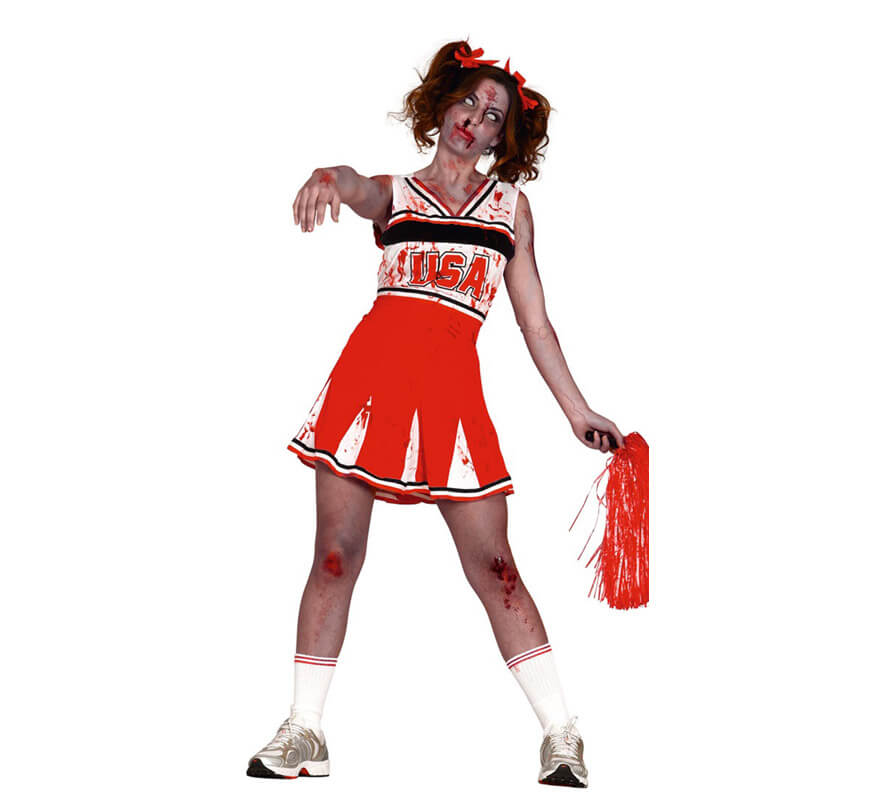 Acheter Costume d'Halloween Cheer Leader pour filles, robe à