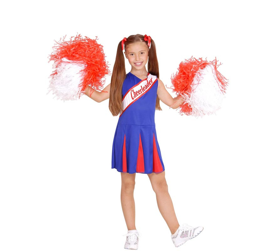 Blue and red lovely cheerleader costume for girl