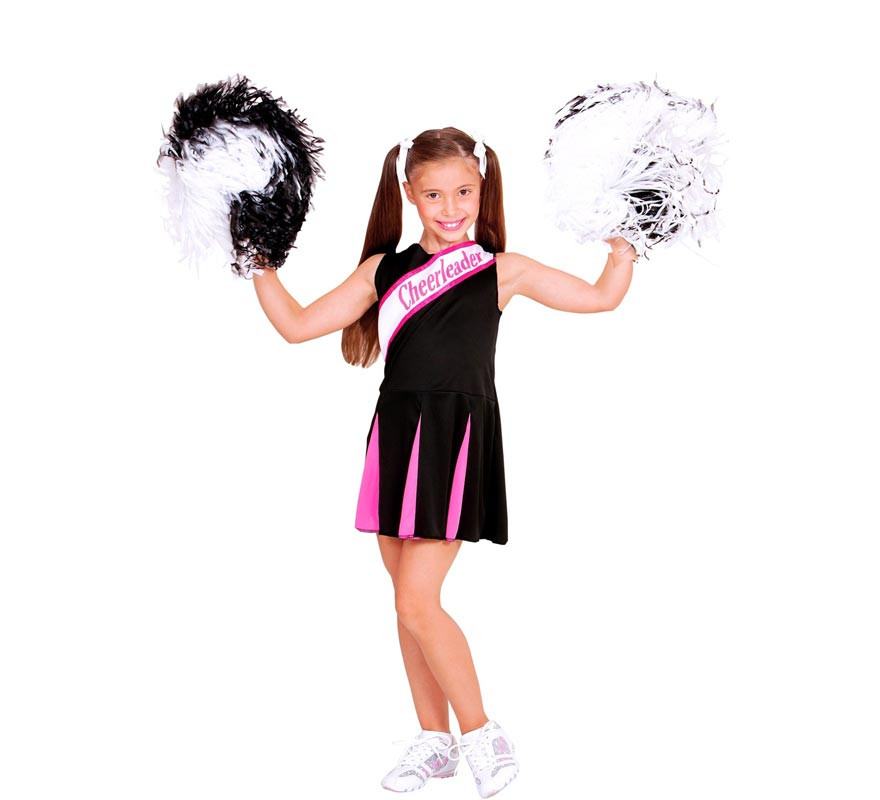 Black and pink lovely cheerleader costume for girl