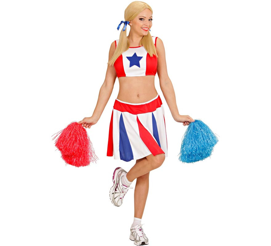 Tricolor star cheerleader costume for women