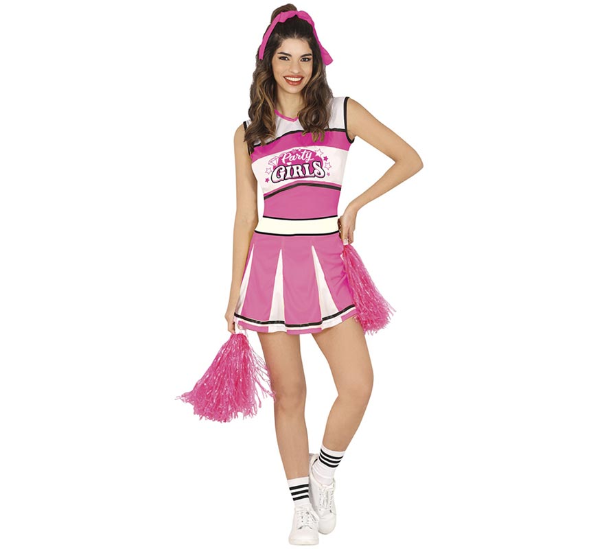 Costume da cheerleader rosa per donna