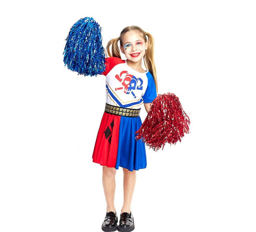 Two-tone sadistic cheerleader costume for girls and teenagers