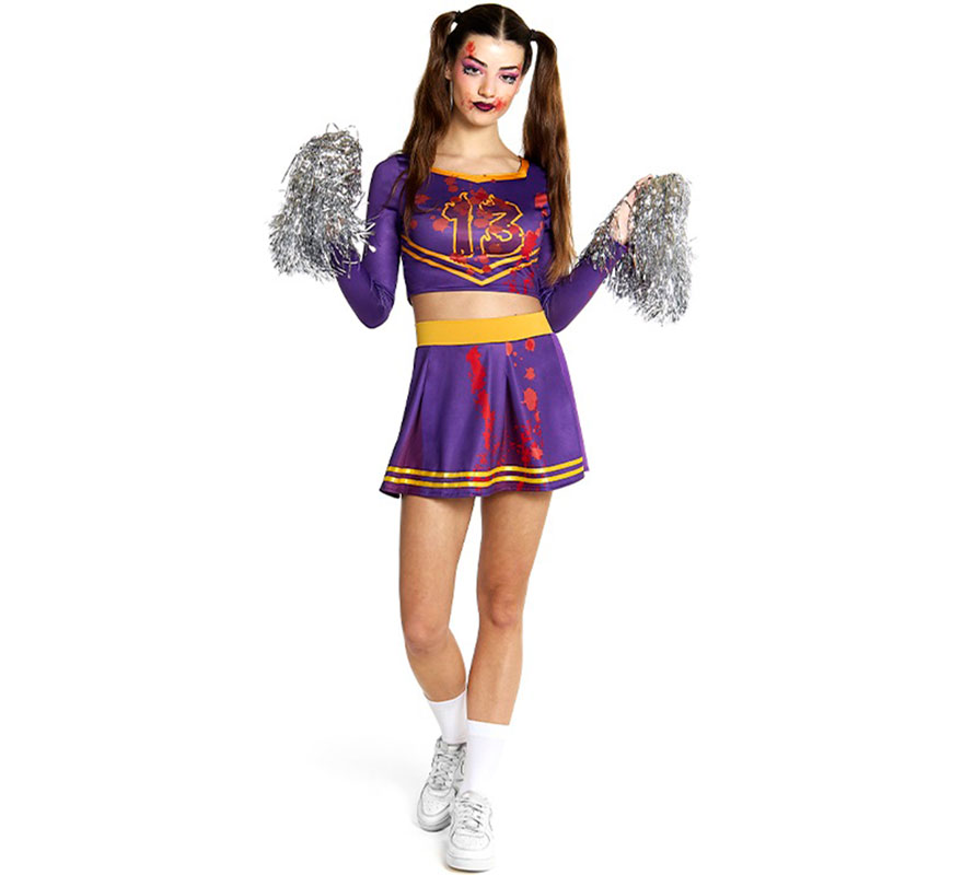 Bloody Zombie Cheerleader Costume for Women