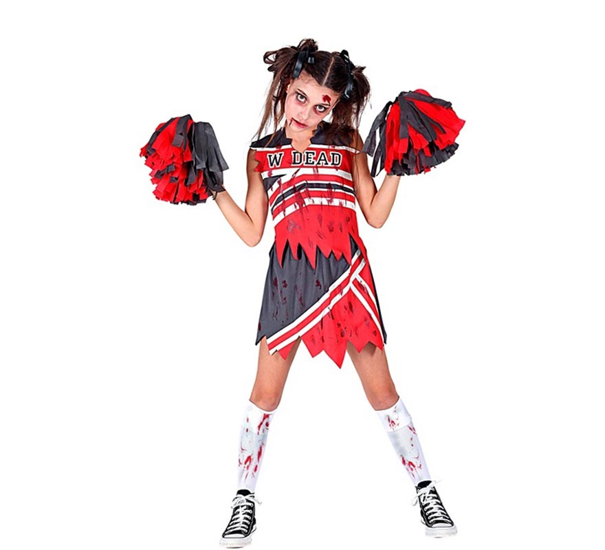 Zombie Cheerleader Costume for Girls