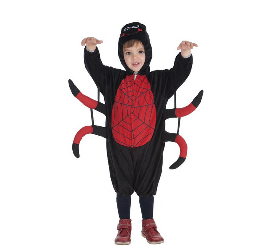 Disfraz de Arañita roja y negra para niño