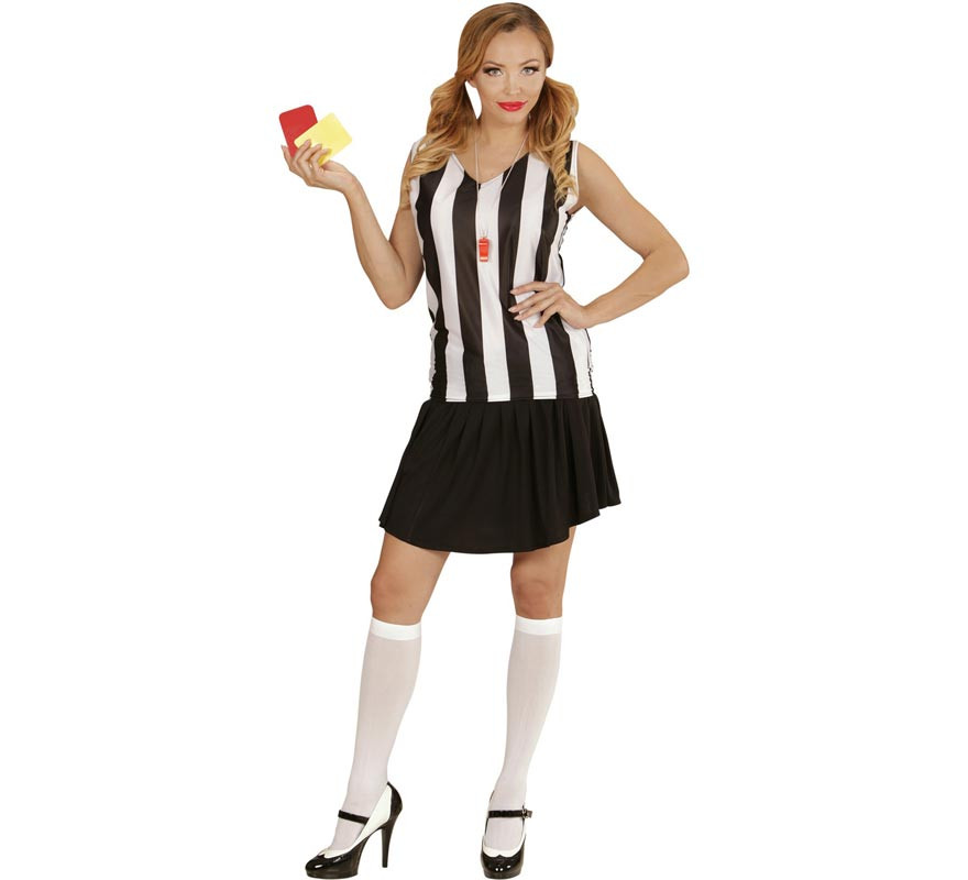 Black and white referee costume for women