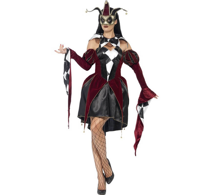 Disfraz de Arlequín Gótico para mujer