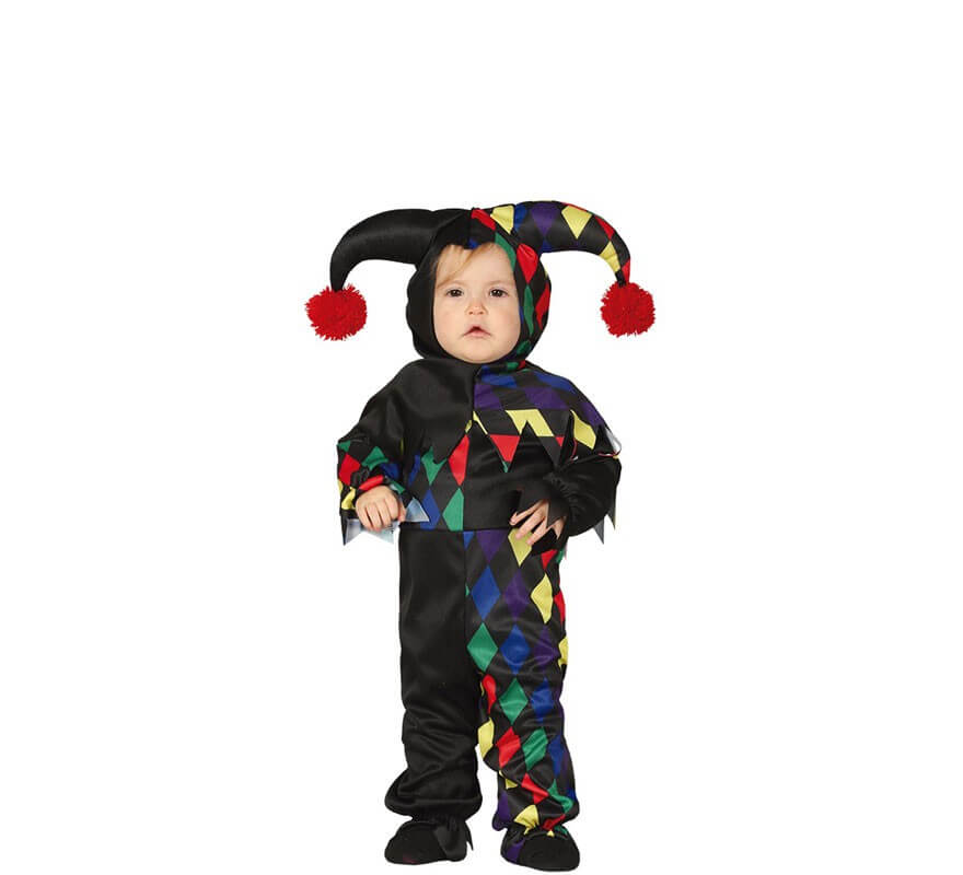 Agarrar Fantasía Suposición Disfraz de Arlequín Multicolor para bebé