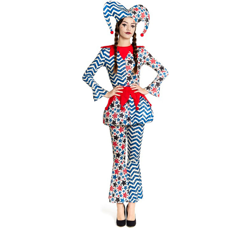 Harlequin Costume with Stars for Women