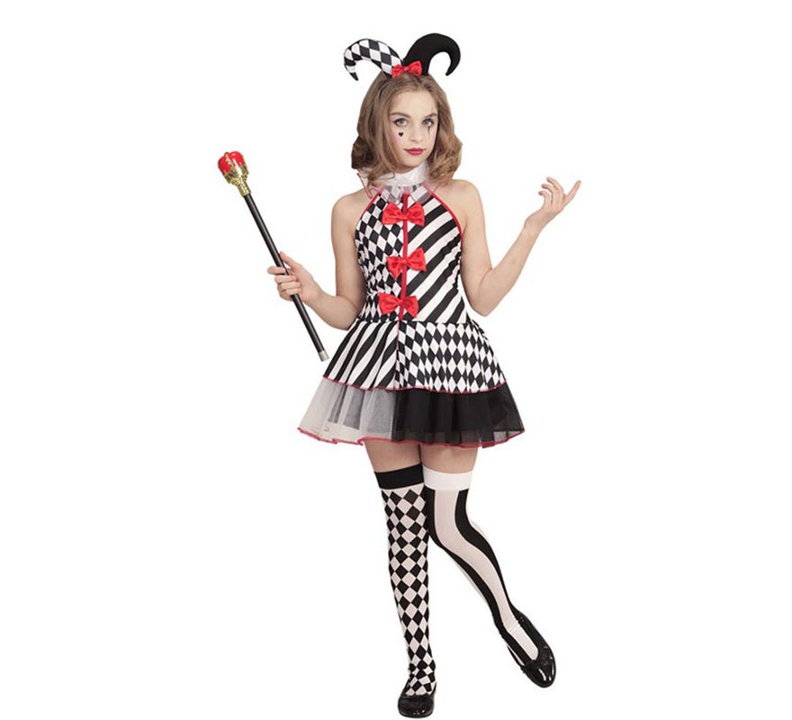 Harlequin costume for girls
