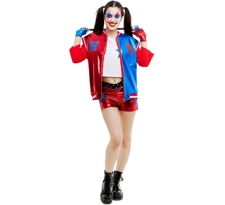 Conjunto Infantil Festa Harley Quinn Arlequina 6 a 10 Anos