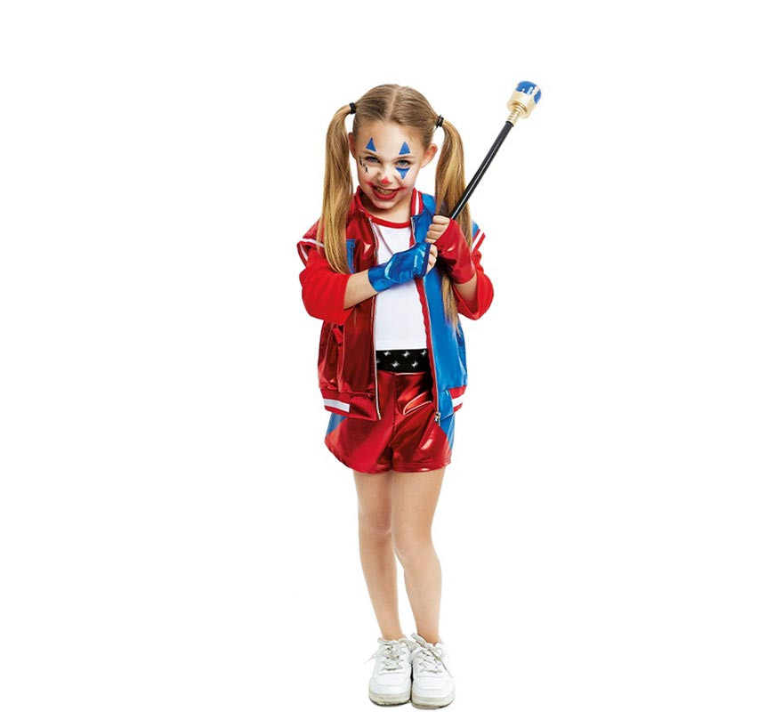 Conjunto Infantil Festa Harley Quinn Arlequina 6 a 10 Anos