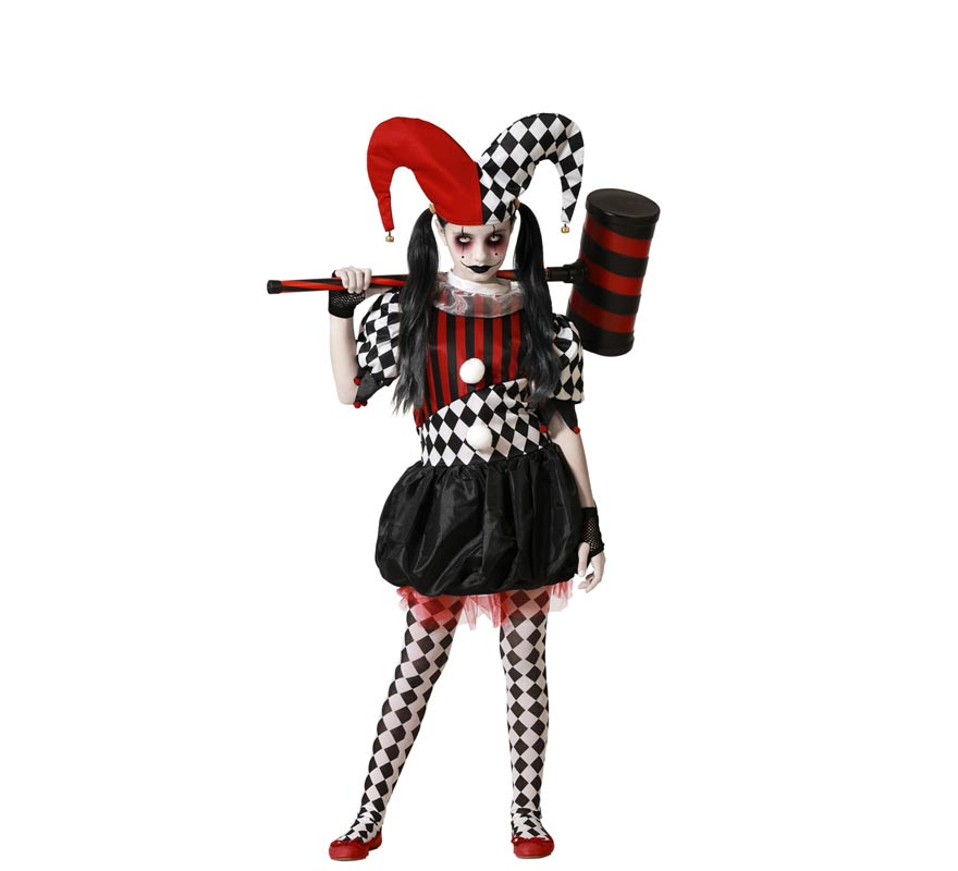 Sinister Harlequina costume for girls