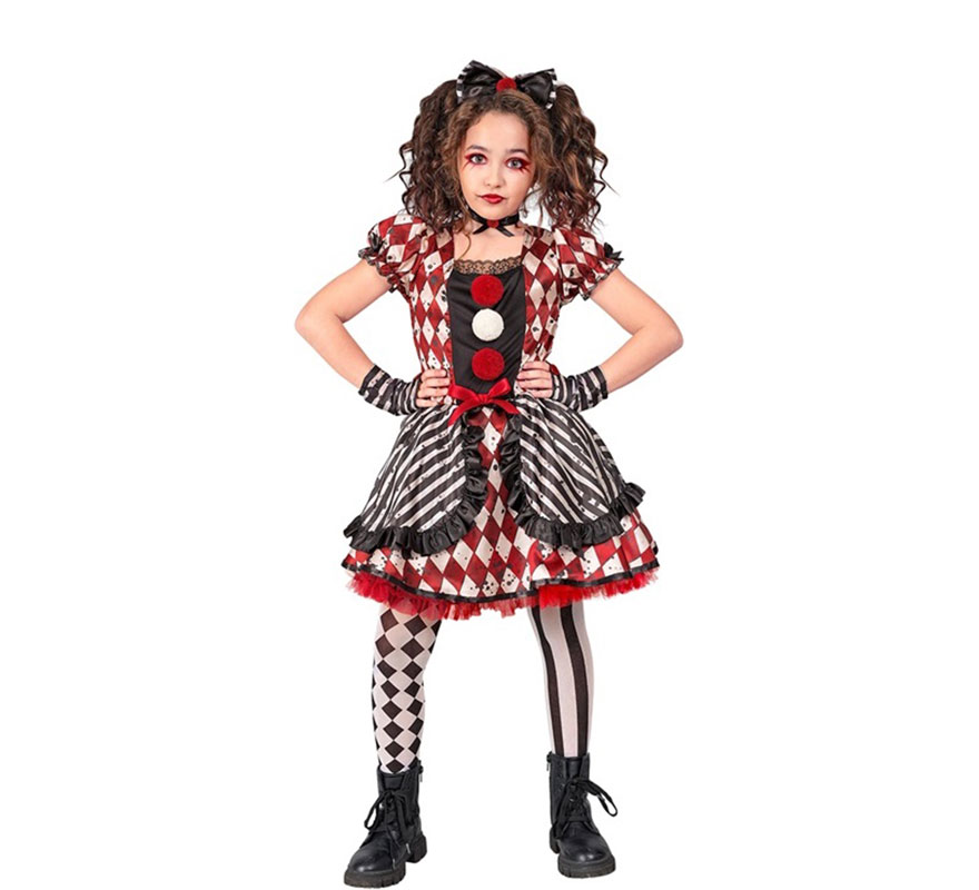 Sinister Harlequin Costume for Girls