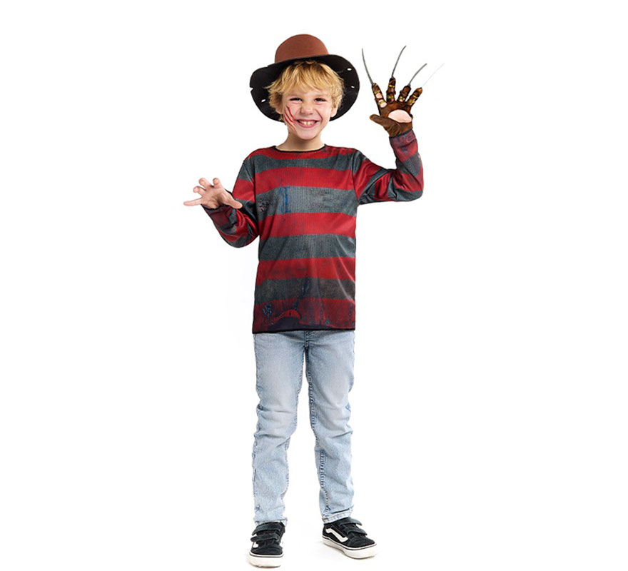 Nightmare Killer Costume with Hat for Boys