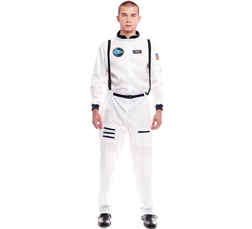 Costume da distintivo da astronauta bianco da uomo