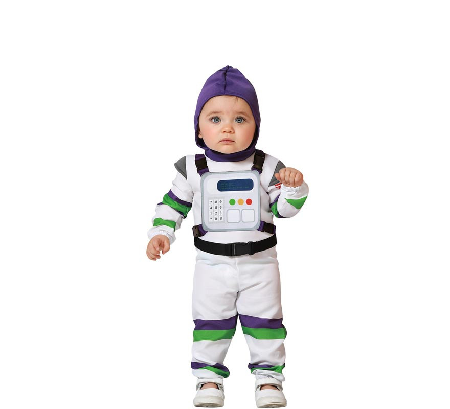 White famous astronaut costume with hood for baby