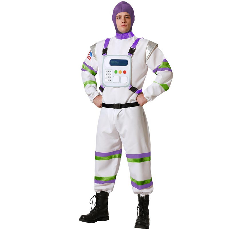 White Famous Astronaut Costume with Hood for Men