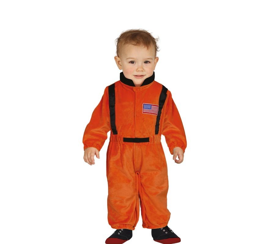 Casco de astronauta naranja para niños