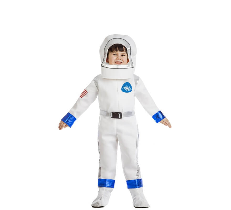blanco como la nieve Atlético Volcán Disfraz de Astronauta para niño