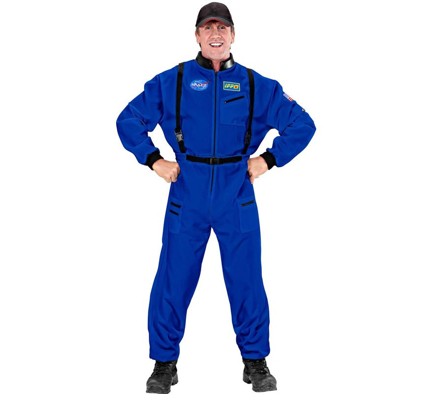 Costume da astronauta spaziale blu per uomo