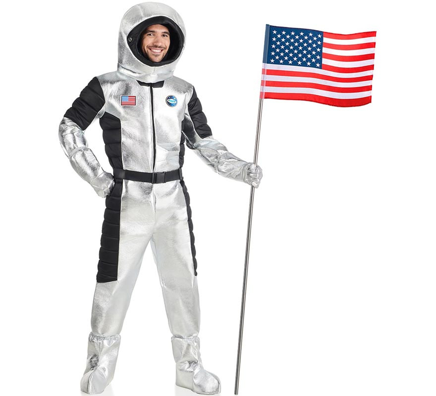 Silver US Astronaut Costume for Men