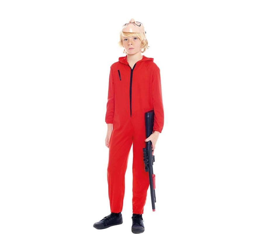 Costume da ladro uniforme rossa per bambino