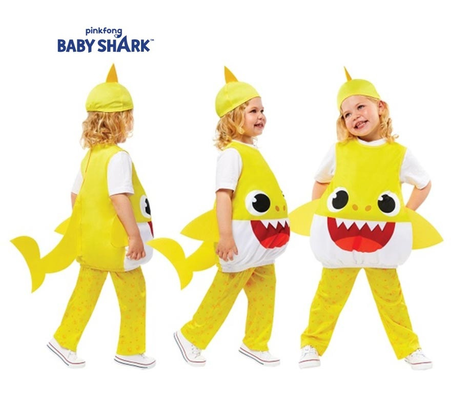 Costume da Baby Shark giallo per bambini e neonati