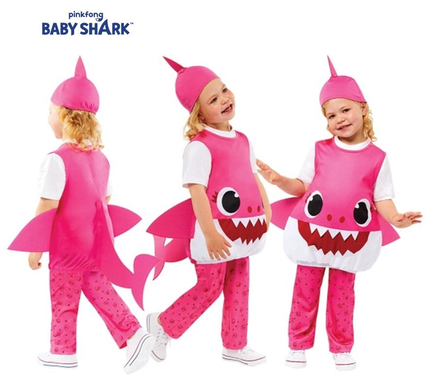 Pink Baby Shark Mama costume for children and babies