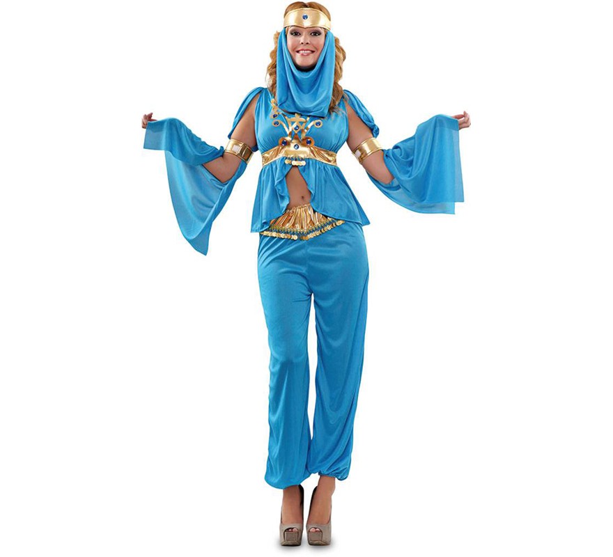 Disfraz de Bailarina Árabe azul para mujer