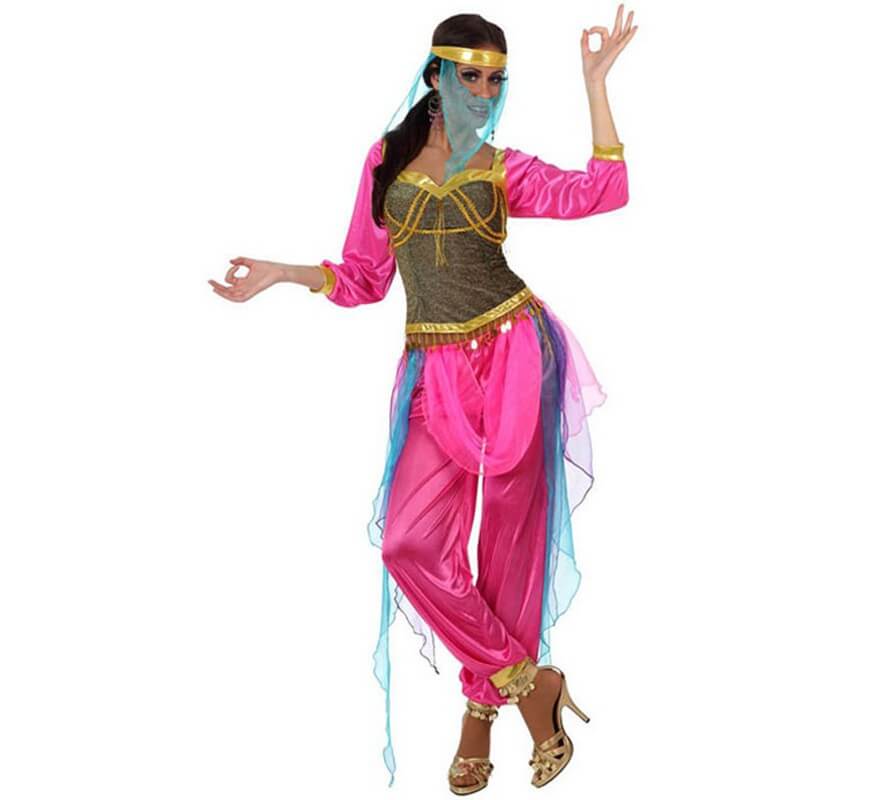 Disfraz de Bailarina Árabe rosa de mujer