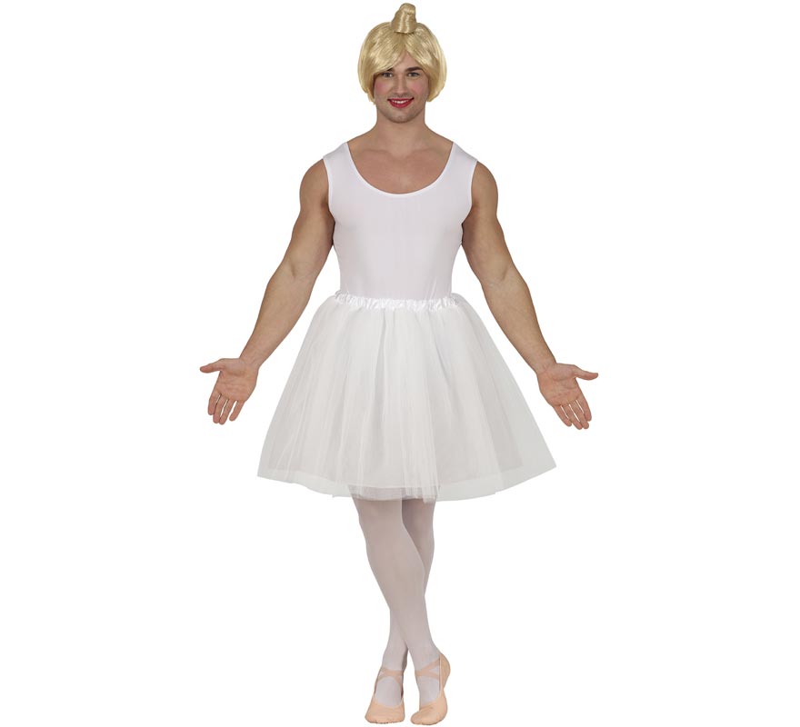 Costume da ballerina bianco per uomo