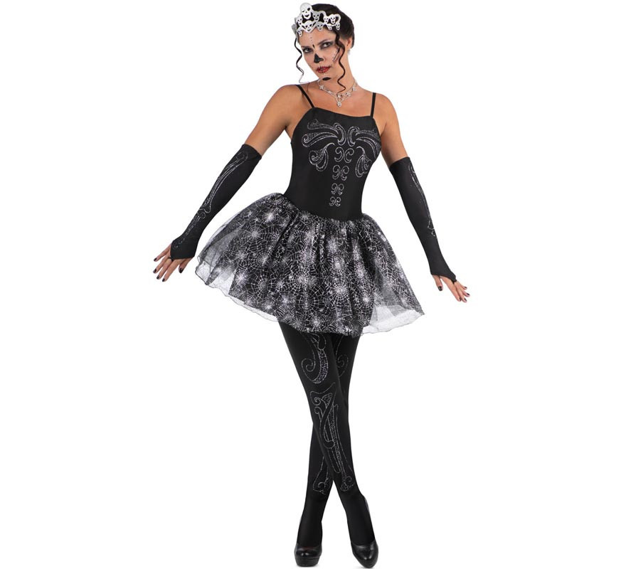 Skeleton Dancer Costume with Tiara for Women