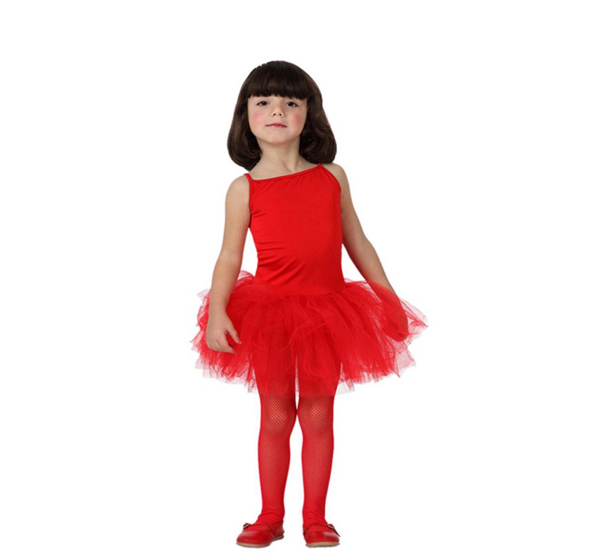 Disfraz de Bailarina Rojo para Niña