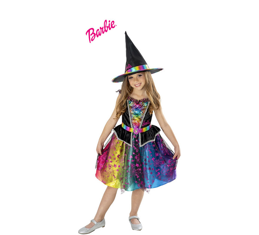 Disfraz de Barbie Bruja Deluxe para niña