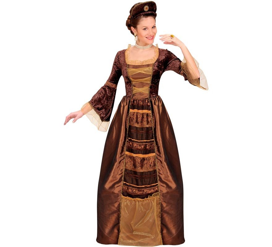 Elegant Brown Baroness Baroness Costume for Women