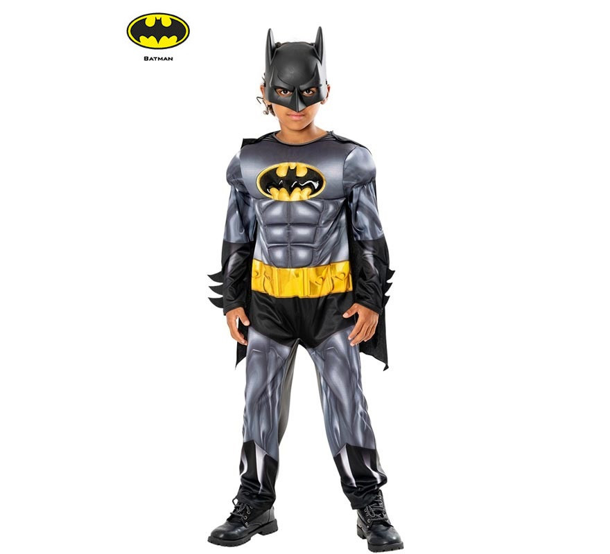 Deluxe Metal Core Batman Costume with Mask for Boys