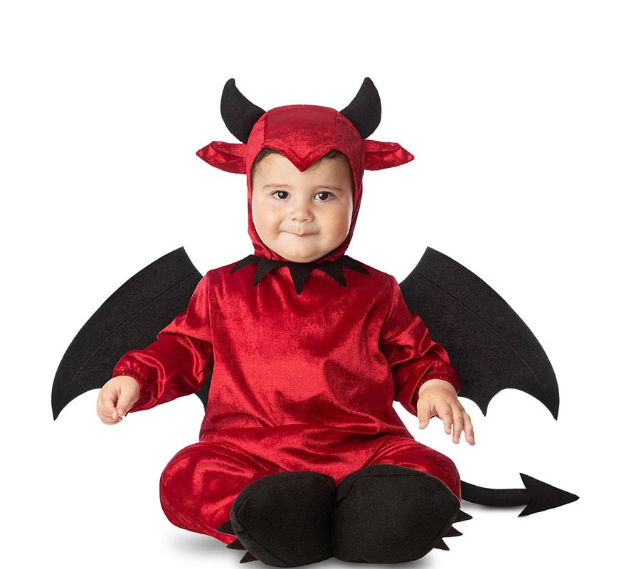 Red Devil Baby Costume with wings and tail for baby