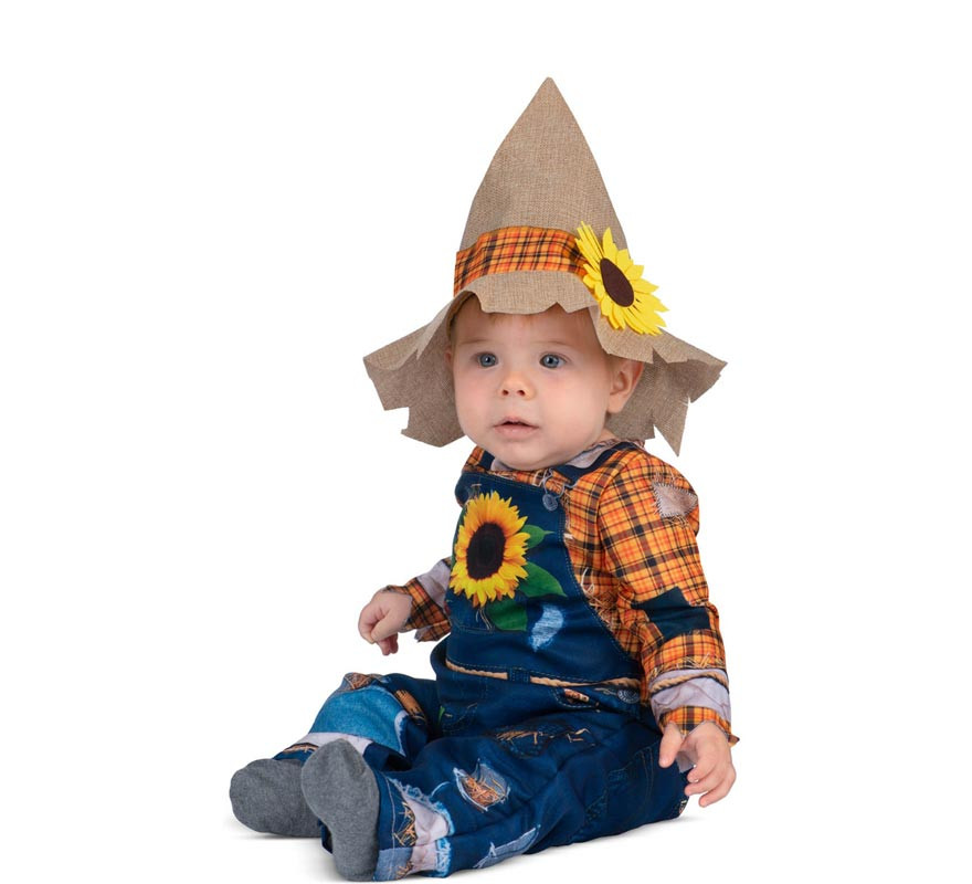 Baby Scarecrow Costume with Hat for Baby and Toddler