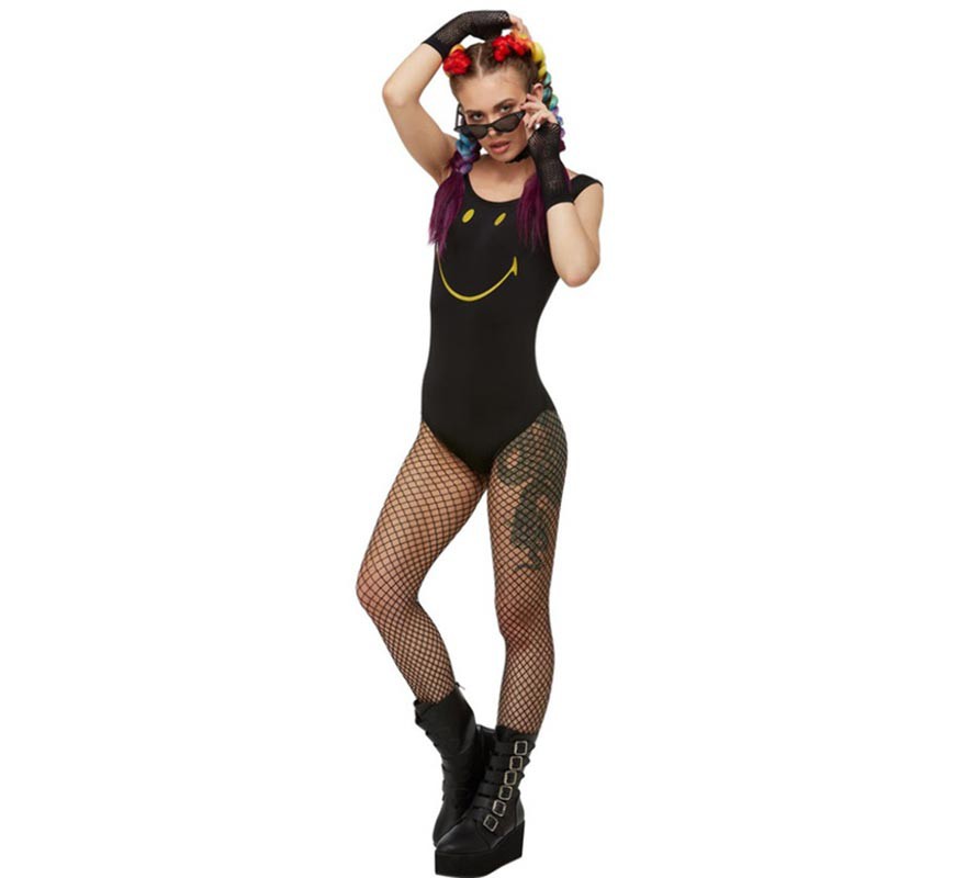 Disfraz de Body con Emoji Negro para mujer