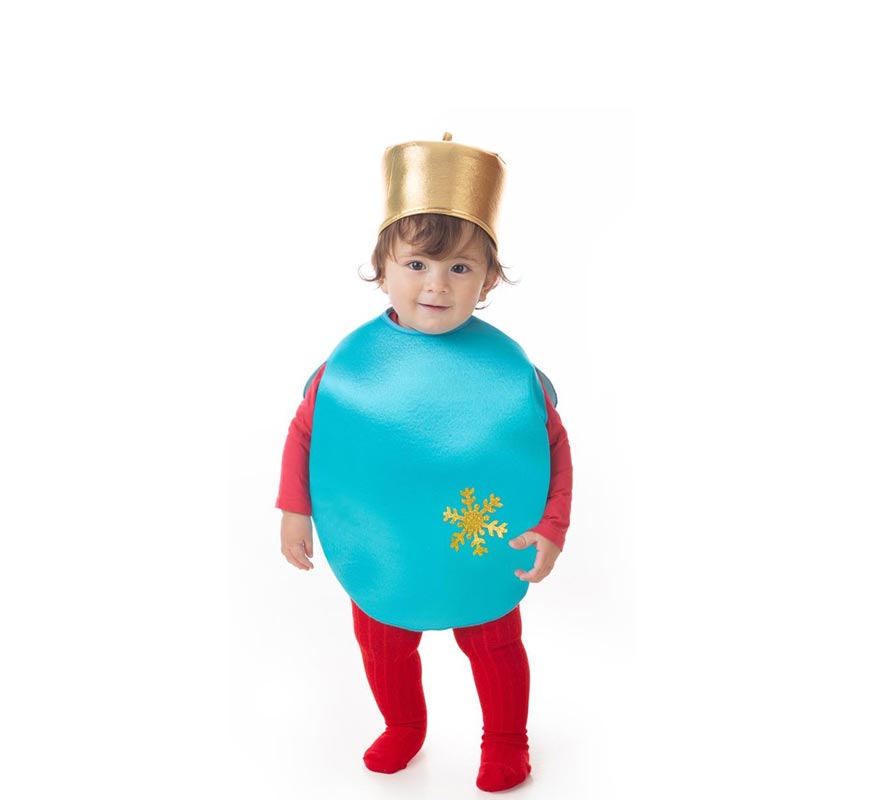 Costume de boule de Noël bleu bébé