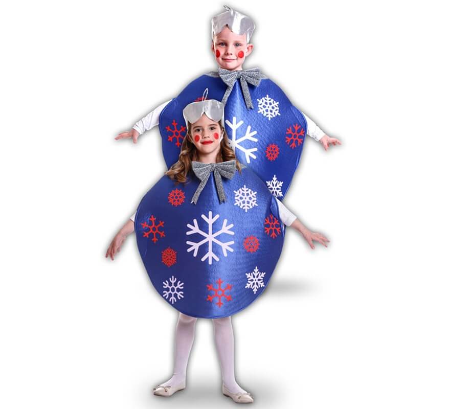 Disfraz de Bola De Navidad Azul para niños