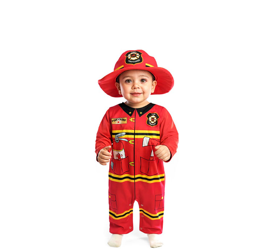 Disfraz de Bombero con Gorro para bebé Disfraz de Bombero con Gorro para bebé
