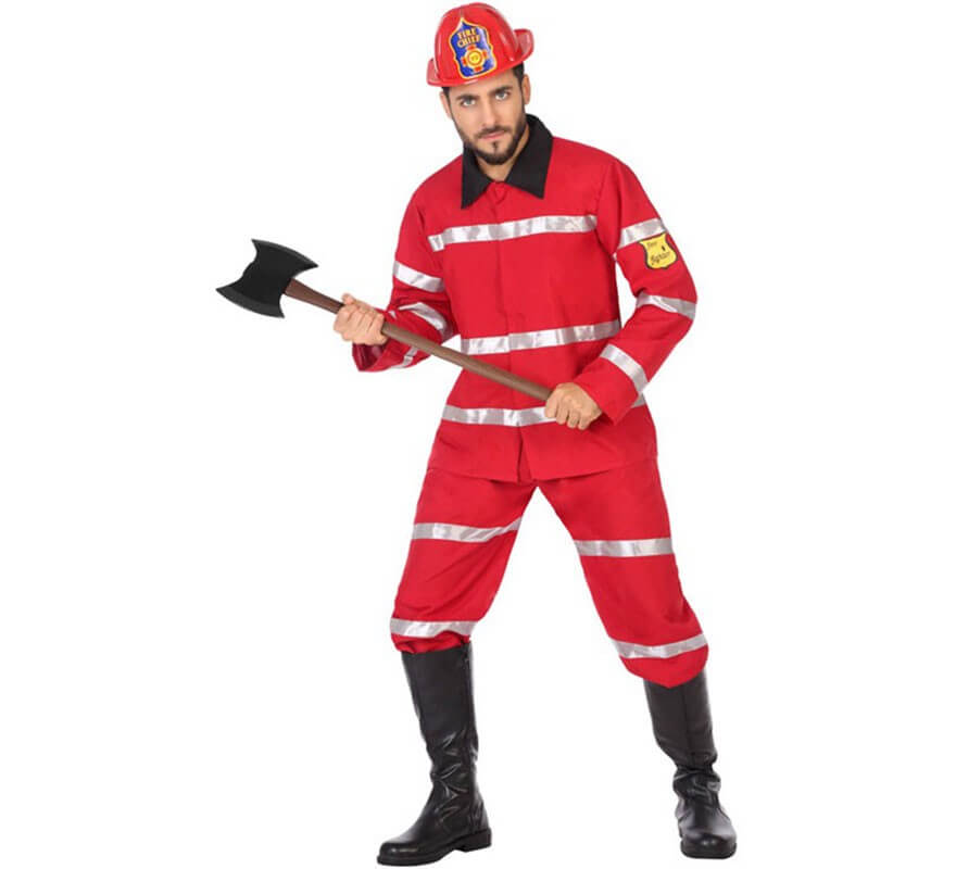 Gorro de bombero color rojo|Ideal para tu disfraz