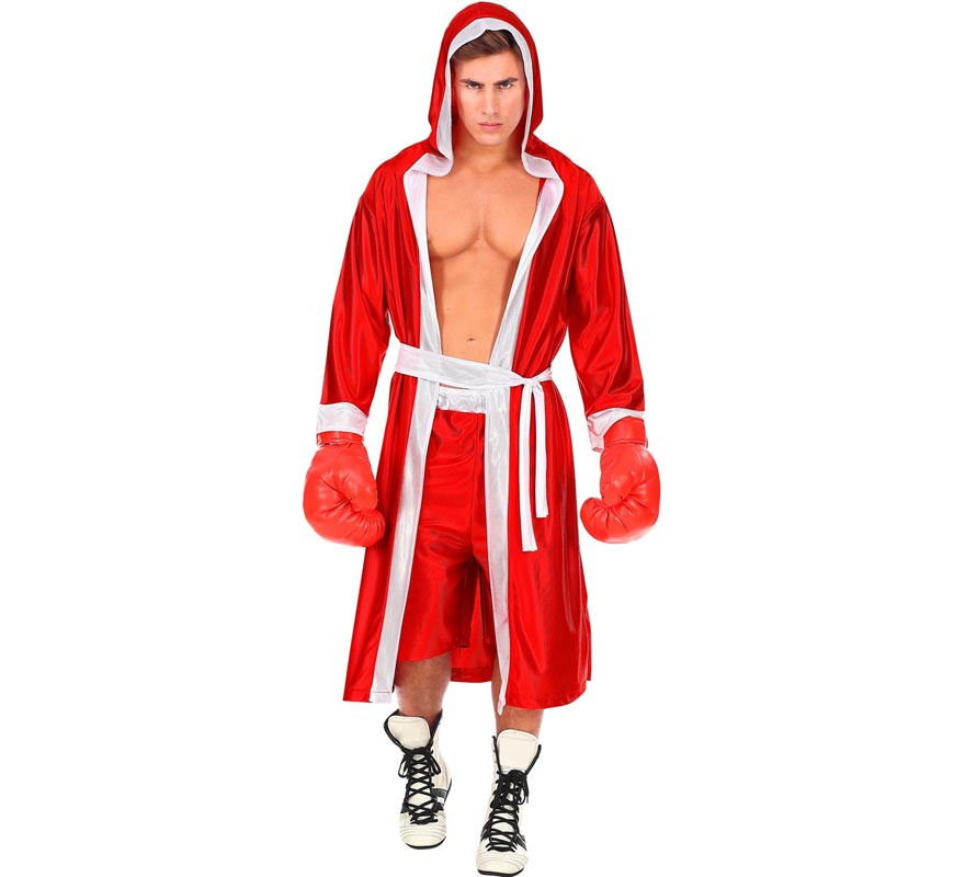 Red and white boxer costume for men