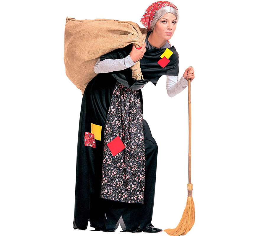 Fato de bruxa italiana Befana para mulher