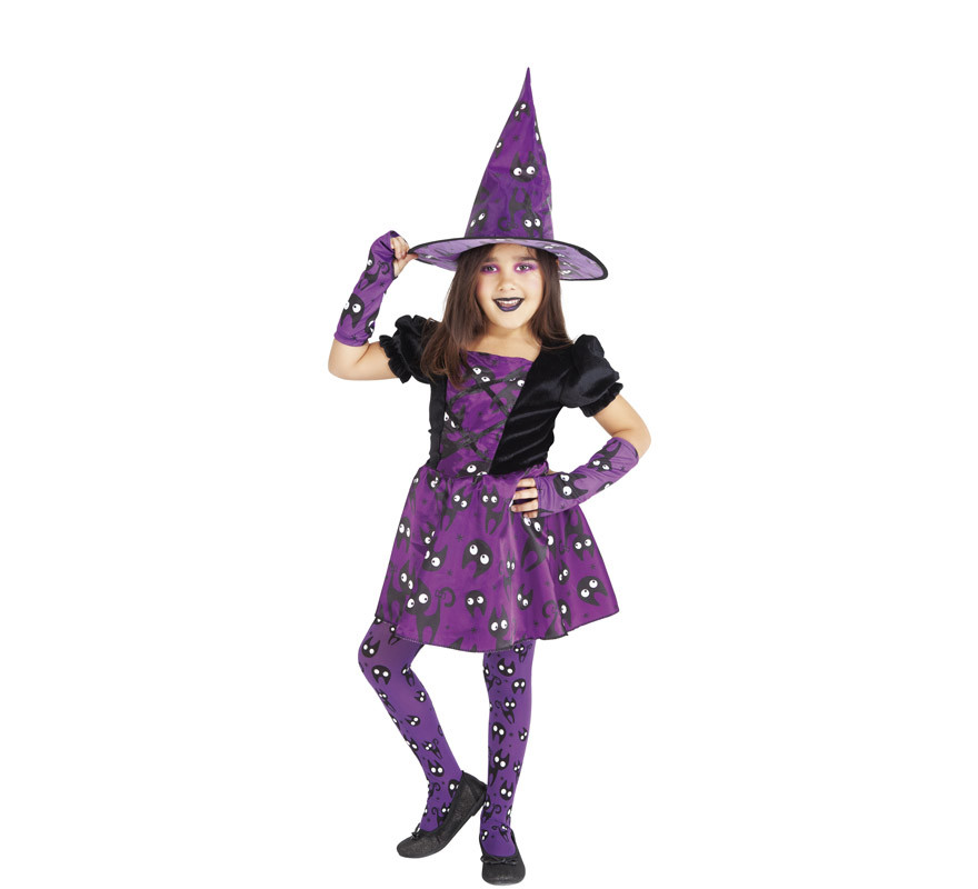 Bueno jugar Habubu Disfraz de Bruja Mininos Púrpura para niña