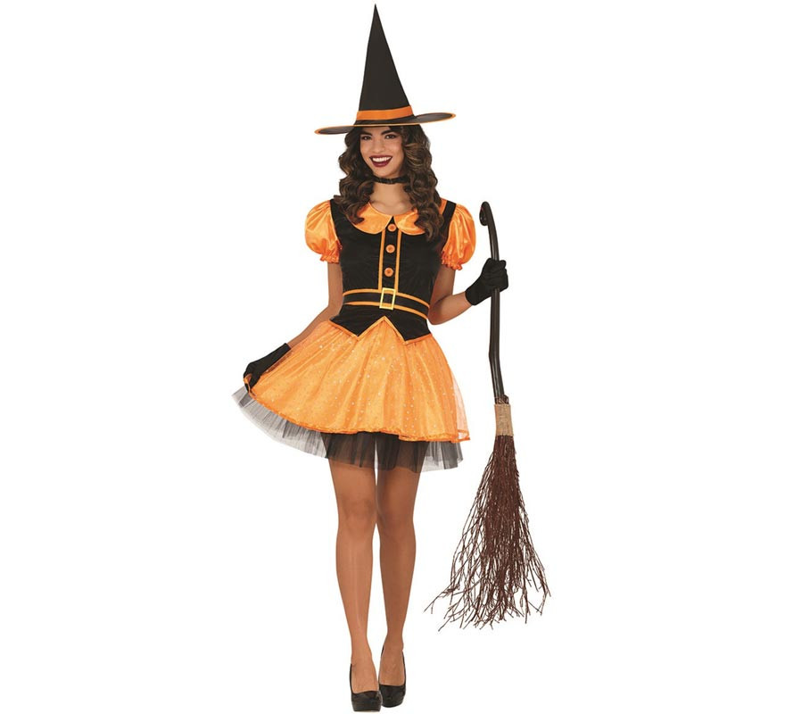 Orange Witch Costume for Women